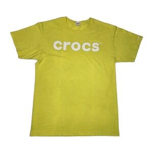 Crocs Come As You Are Graphic T Shirt Lime Green Shoe Carnival Promo Small
